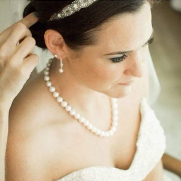 Wedding dress ft. bold beading w/Swarovski crystals on Lucia embroidered Motif - Picture 10 of 10